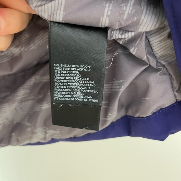 The North Face Dunagiri Belted Down Jacket Parka Hyvent Purple Size XL - Picture 6 of 6